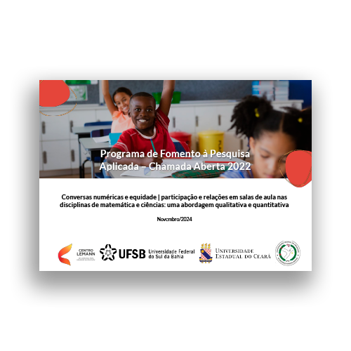 Conversas numéricas e equidade _ participação e relações em salas de aula nas disciplinas de matemática e ciências- uma abordagem qualitativa e quantitativa